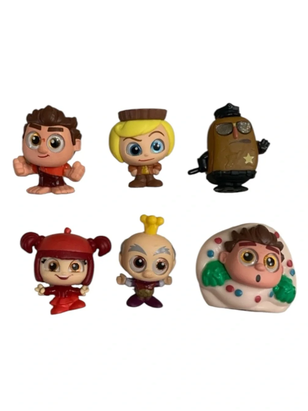Disney Doorables Wreck It Ralph Mini Figures Lot-Donut Cop,King Candy,Jubileena